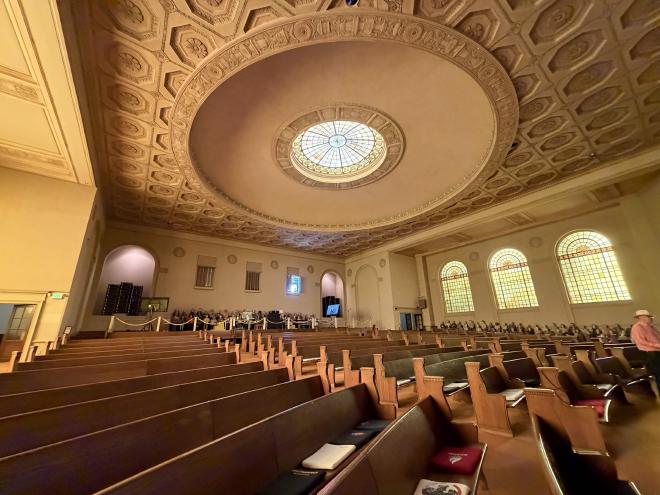 The main hall of the Internet Archive