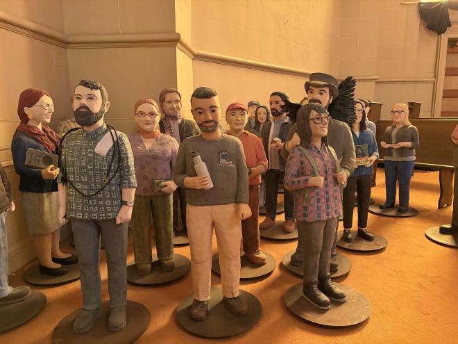 Terracotta statues of Internet Archive staff