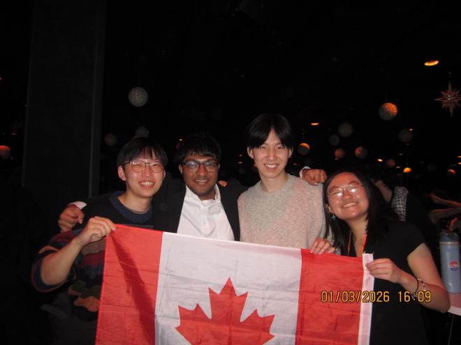 Celebrating with friends at Sofia WUDC 2026